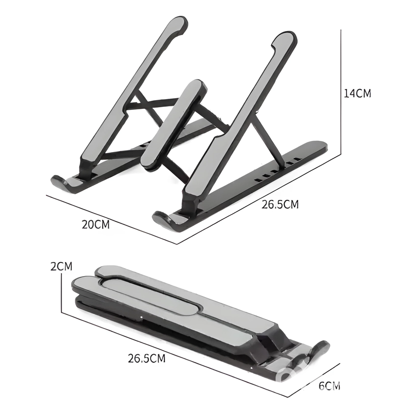 Suporte para Laptop Compacto Articulado - Conforto e Ergonomia em 3 Níveis