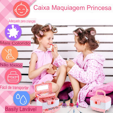 Kit de Maquiagem Infantil Completo – 100% Lavável e Seguro